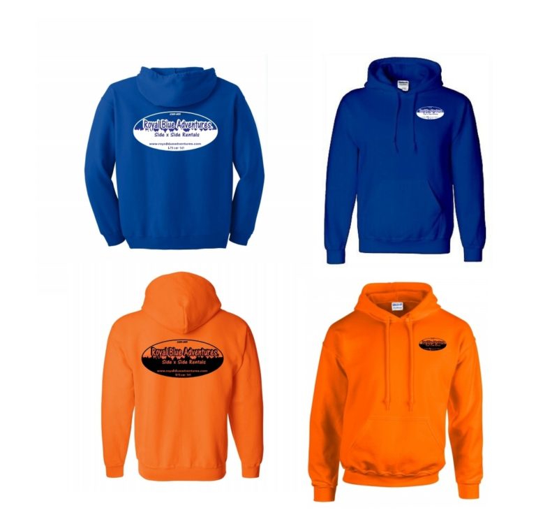 Just in time for the holidays order your Royal Blue Adventures hoodie!